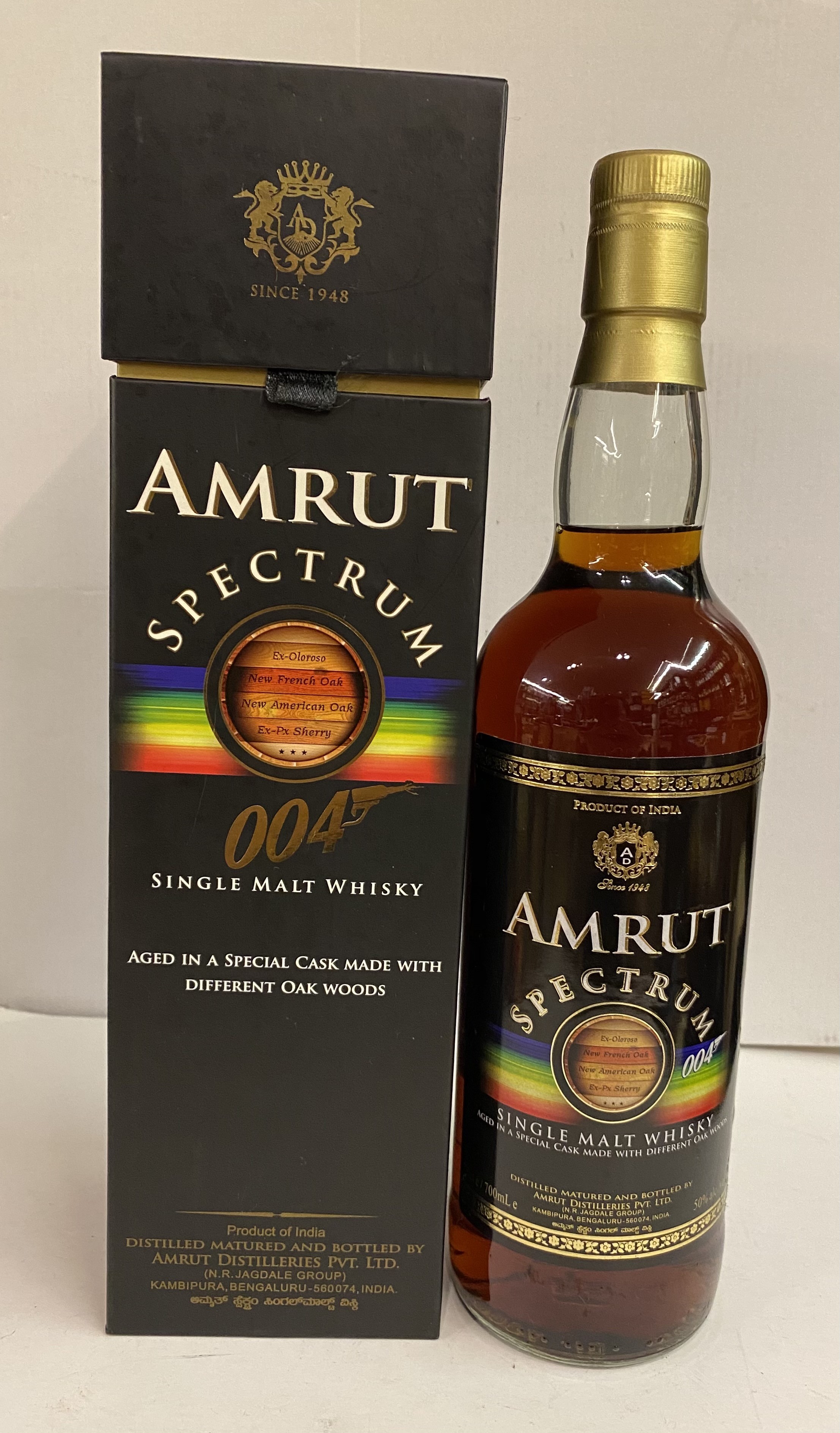 雅沐特Amrut 光譜004單一麥芽威士忌 700ml 50%                                   