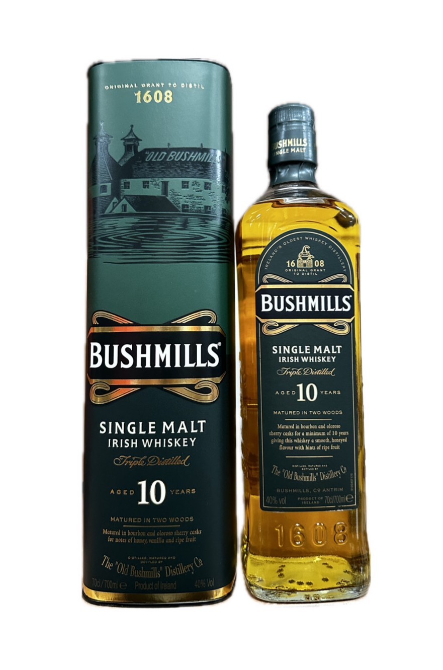 鉑仕麥布什米爾10年單一麥芽愛爾蘭威士忌 700ml 40%                               