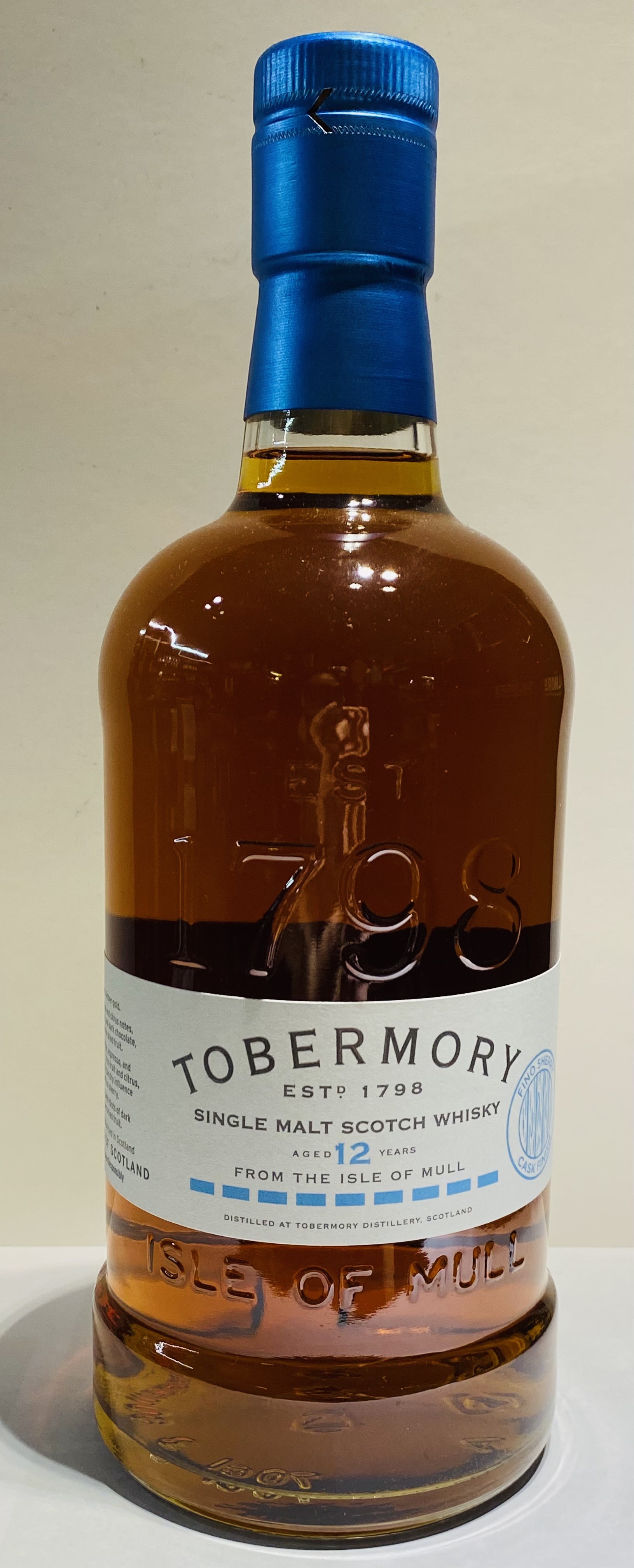 托本莫瑞12年Fino 雪莉桶威士忌 700ml 55.1%                       