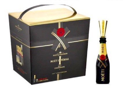 法國酩悅香檳150周年紀念禮盒 200ml*6  (含六個金色酒嘴)