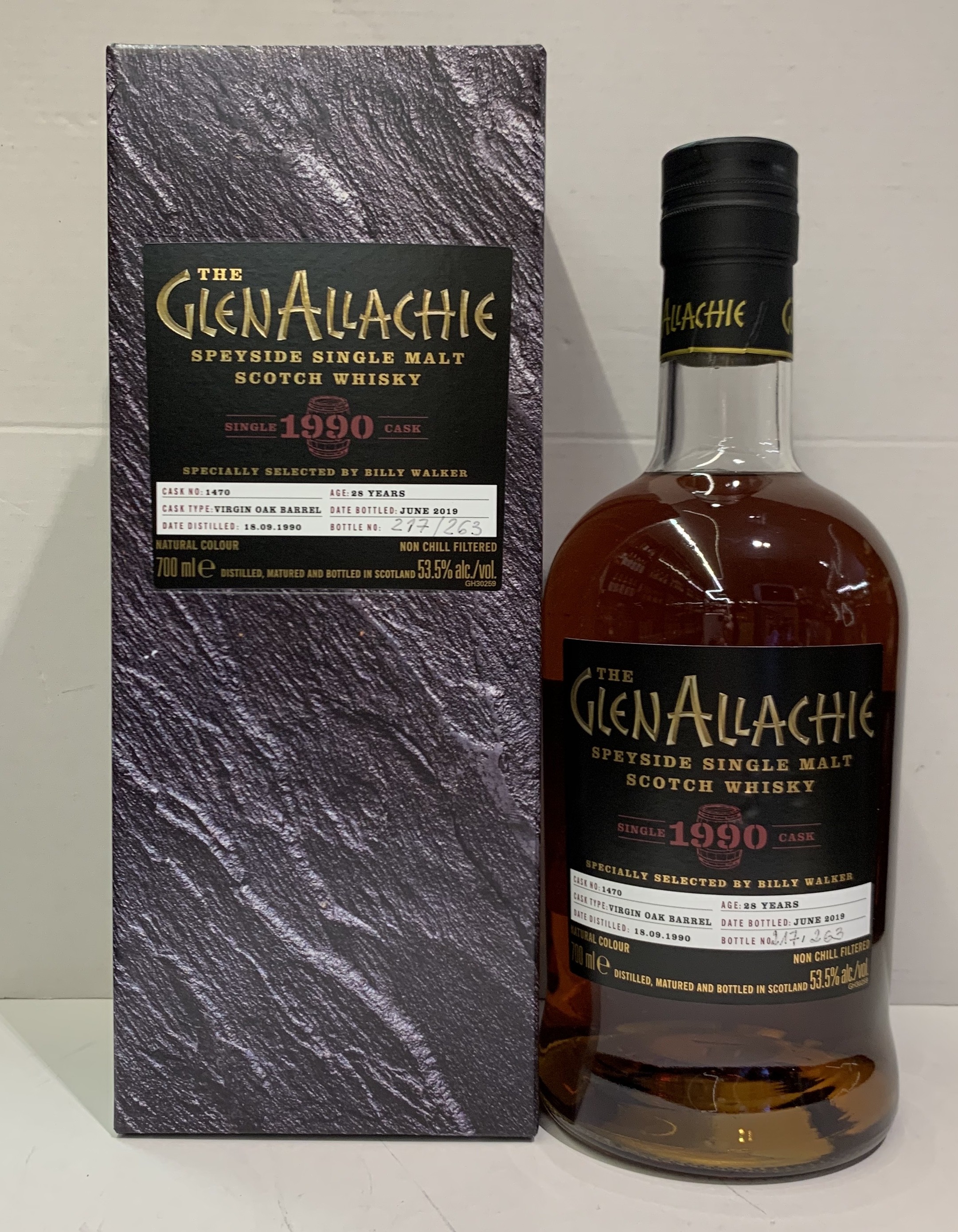 GlenAllachie 艾樂奇1990年28年 1470桶原酒 700ml  53.5%