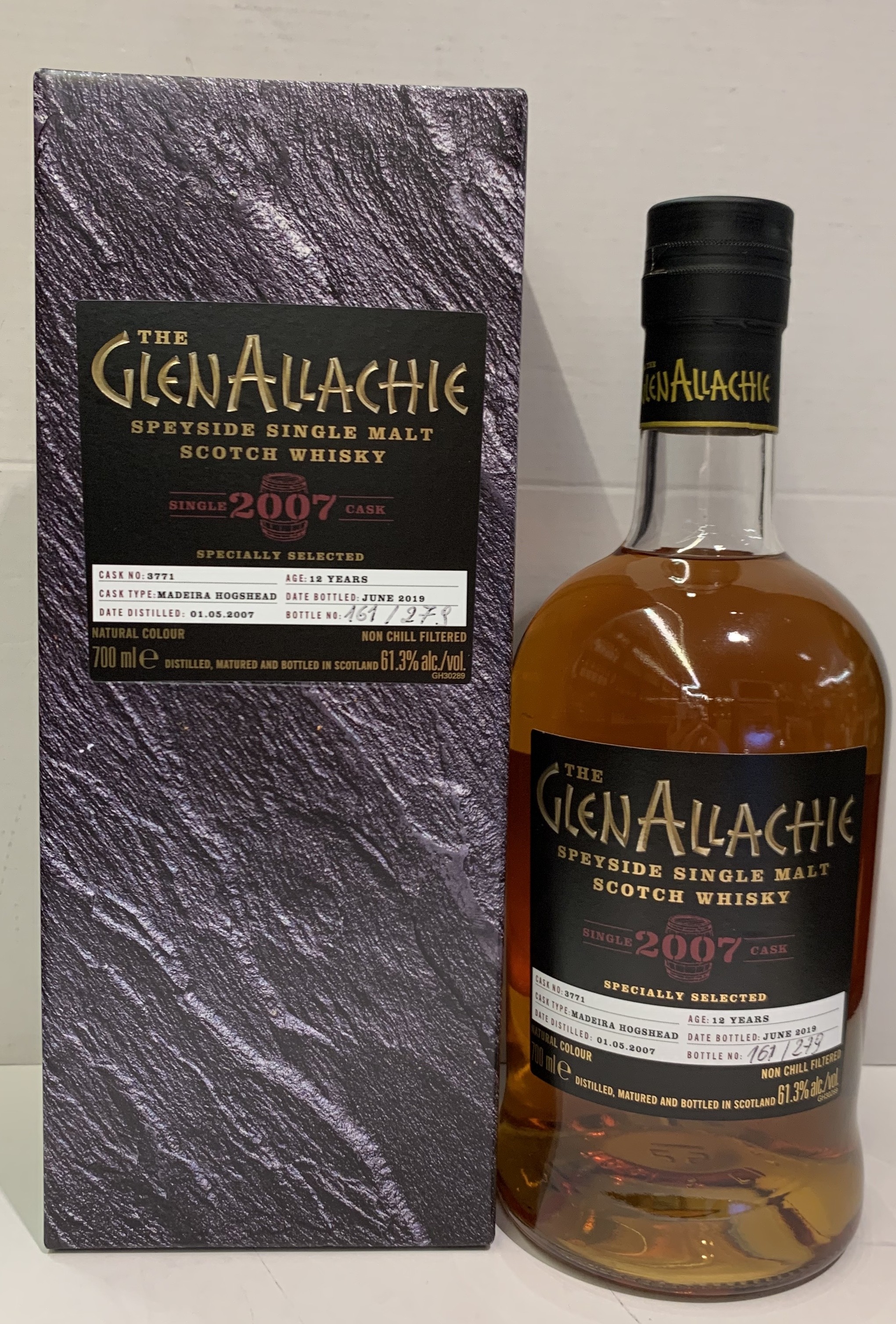 GlenAllachie 艾樂奇2007年12年 3771桶原酒 700ml  61.3%