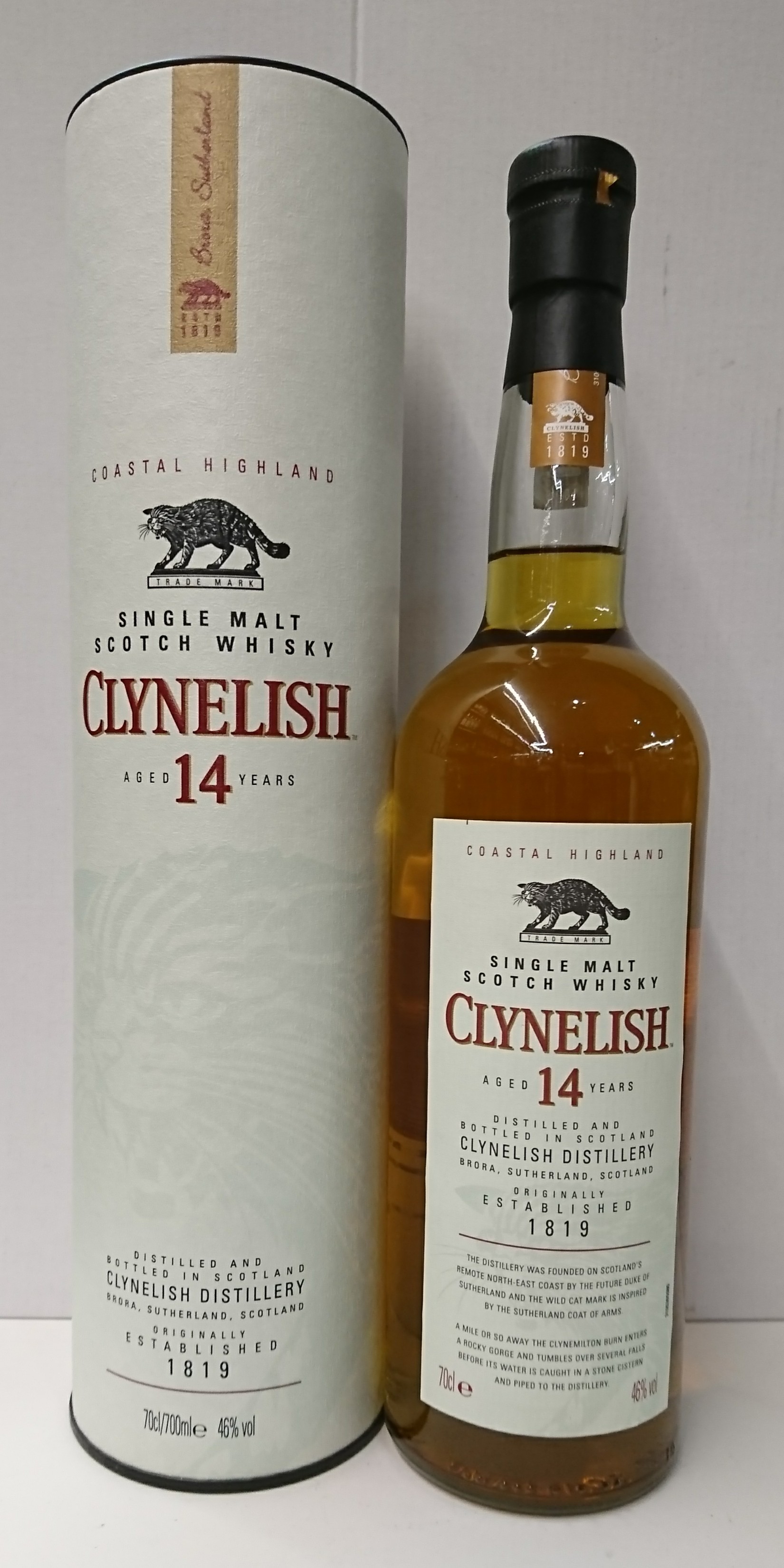 英國克里尼基14年單一麥芽威士忌 700ml  46%                          