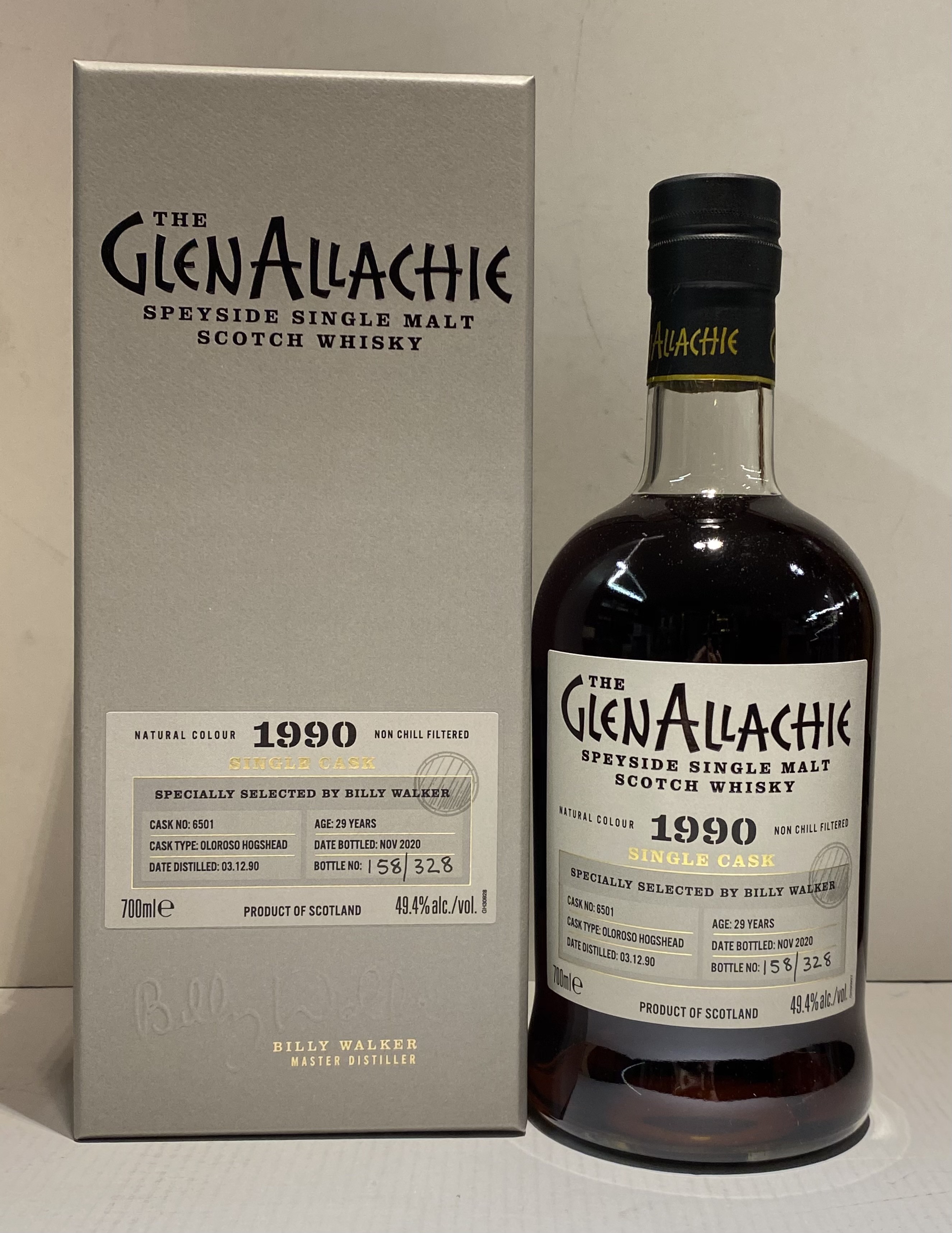 GlenAllachie 艾樂奇1990-2020年29年 6501桶原酒 700ml  49.4%
